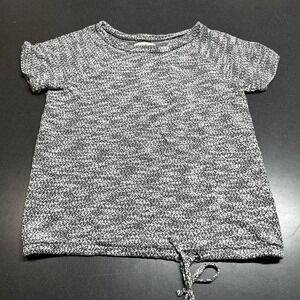 Loft Lounge Womens Short Sleeve Gray Cotton Blend Sweater XL Knit Beachy